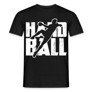 Lustiger Handball - Männer T-Shirt - Schwarz - Vorne - AI Model Male 178 light (178cm)