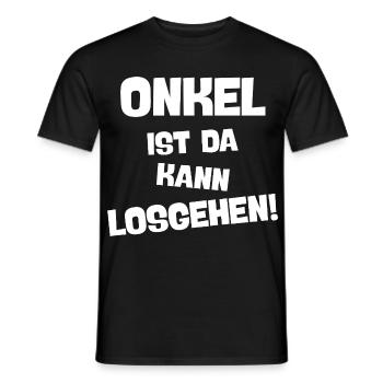 ONKEL IST DA KANN LOSGEHEN der coole Onkel - Männer T-Shirt - Schwarz - Vorne - AI Model Male 178 light (178cm)