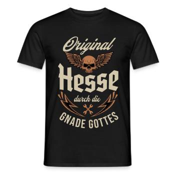 Original Hesse durch die Gnade Gottes - Männer T-Shirt - Schwarz - Vorne - AI Model Male 178 light (178cm)