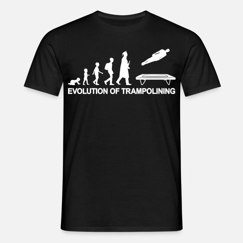 Evolution Trampolinist - Männer T-Shirt - Schwarz