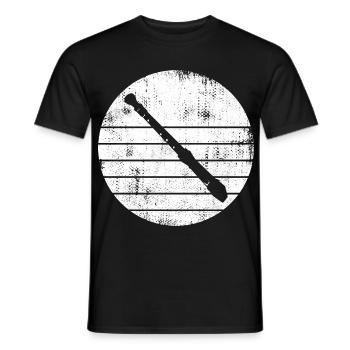 Croquis de flûte - T-shirt homme - noir - Devant - AI Model Male 178 light (178cm)