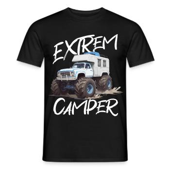 Abenteuerlicher Off-Road Camper Truck - Männer T-Shirt - Schwarz - Vorne - AI Model Male 178 light (178cm)