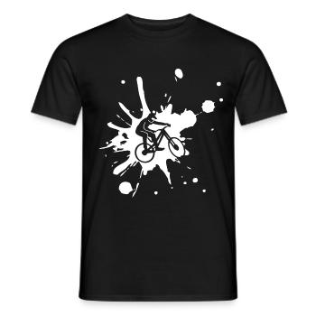 Mountain Bike Downhill - Men's T-Shirt - black - Front - AI Model Male 178 light (178cm)