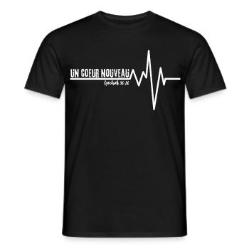 EIN NEUES HERZ (B/N) - Männer T-Shirt - Schwarz - Vorne - AI Model Male 178 light (178cm)
