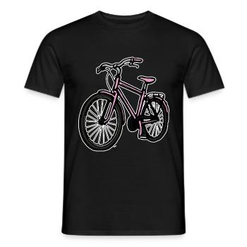 Rose Vélo Femmes Filles - T-shirt homme - noir - Devant - AI Model Male 178 light (178cm)