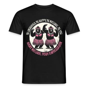 Hula Dancer Gorilla Celebration Tee - Men's T-Shirt - black - Front - AI Model Male 178 light (178cm)
