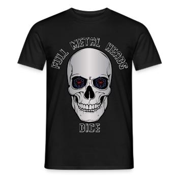 Full Metal Skull Cube Eyes - Men's T-Shirt - black - Front - AI Model Male 178 light (178cm)