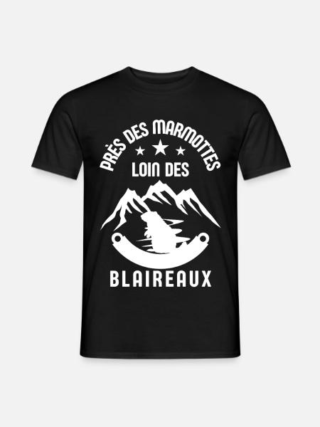 Humour marmotte 1 - T-shirt homme - noir