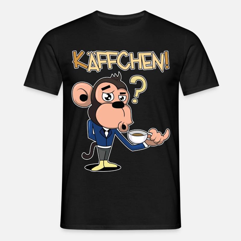 Käffchen, bitte! - Männer T-Shirt - Schwarz