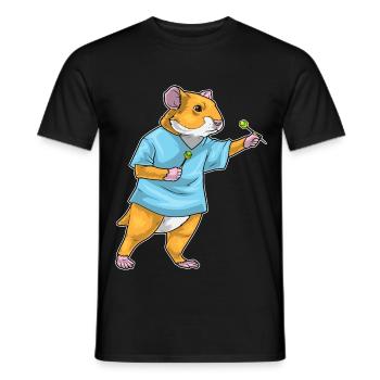Hamster Dart Dartpfeil - Men's T-Shirt - black - Front - AI Model Male 178 light (178cm)