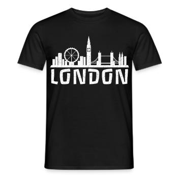 London Calling - Männer T-Shirt - Schwarz - Vorne - AI Model Male 178 light (178cm)