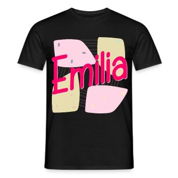 NOM CADEAU FILLE FILLE EMILIA - T-shirt homme - noir - Devant - AI Model Male 178 light (178cm)