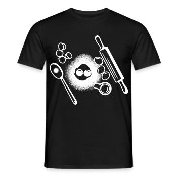 Baking Ingredients Drawing - Men's T-Shirt - black - Front - AI Model Male 178 light (178cm)