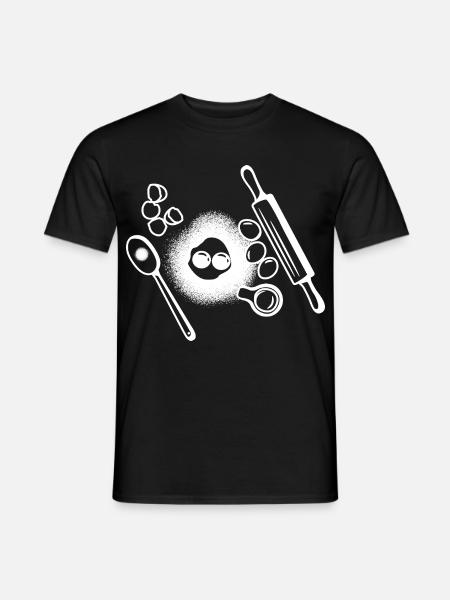 Baking Ingredients Drawing - Men's T-Shirt - black