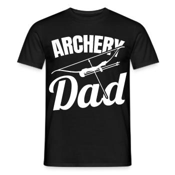 Bogensportler Vater - Männer T-Shirt - Schwarz - Vorne - AI Model Male 178 light (178cm)