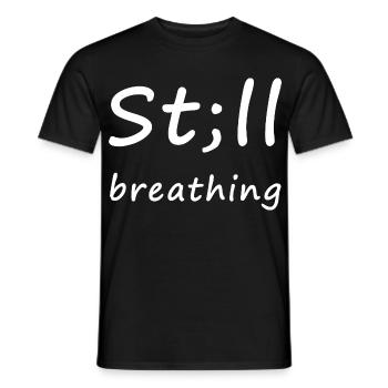 St; ll Breathing – Fighter's Heart - Men's T-Shirt - black - Front - AI Model Male 178 light (178cm)