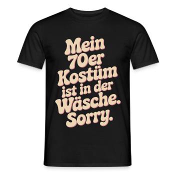 70s Costume Is In The Lingerie 70s Party 70s - Men's T-Shirt - black - Front - AI Model Male 178 light (178cm)