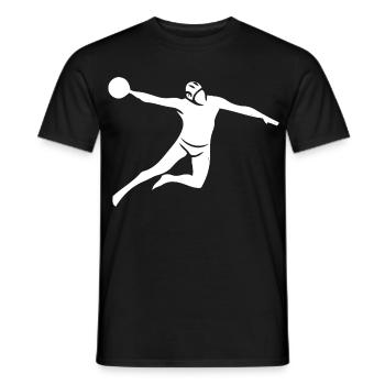 Lancer de puissance de water-polo - T-shirt homme - noir - Devant - AI Model Male 178 light (178cm)