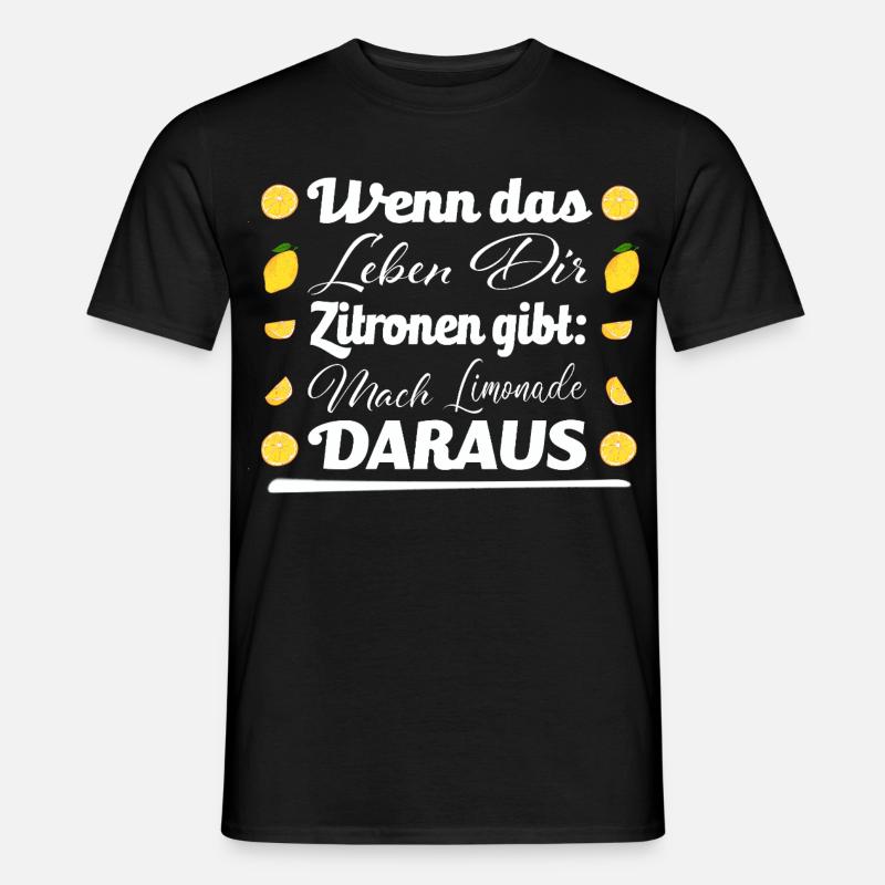 Zitronen und Limonade - Männer T-Shirt - Schwarz