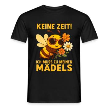 Drôle d’apiculteur abeilles miel motif pas de temps - T-shirt homme - noir - Devant - AI Model Male 178 light (178cm)