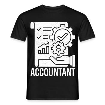 Accountant Vintage - Men's T-Shirt - black - Front - AI Model Male 178 light (178cm)