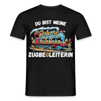 Cooles Party Shirt- ZUGBEGLEITERIN - Männer T-Shirt - Schwarz - Vorne - AI Model Male 178 light (178cm)