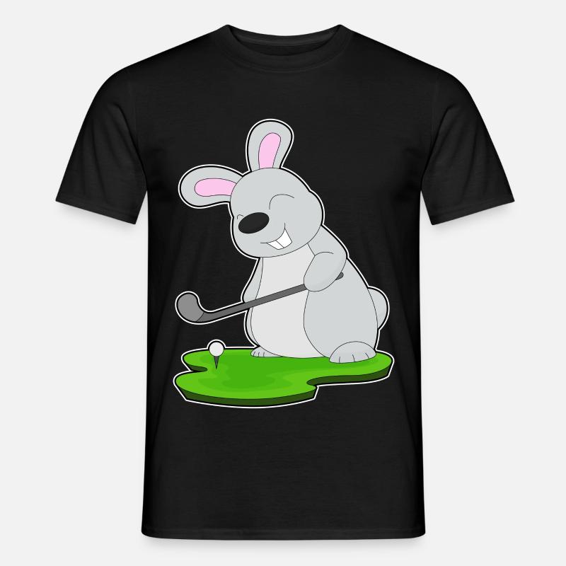 Hase Golf Golfschläger - Männer T-Shirt - Schwarz