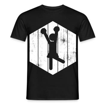 Drôle de pom-pom girl bonhomme allumette - T-shirt homme - noir - Devant - AI Model Male 178 light (178cm)