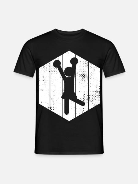 Funny Cheerleader Stick Figure - Men's T-Shirt - black