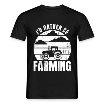 I'd Rather Be Farming - Men's T-Shirt - black - Front - AI Model Male 178 light (178cm)
