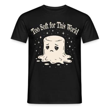 Melancholic Marshmallow - Sensitive & Soft - Men's T-Shirt - black - Front - AI Model Male 178 light (178cm)