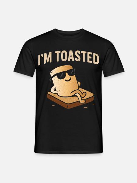 Relaxed Marshmallow - I'm Toasted - Men's T-Shirt - black