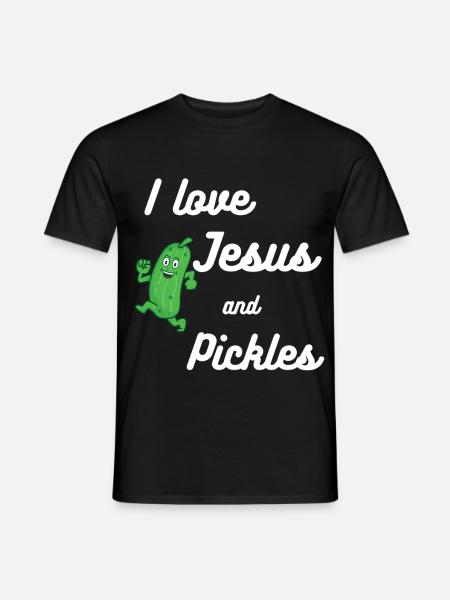 Pickles and Jesus Religious - Men's T-Shirt - black