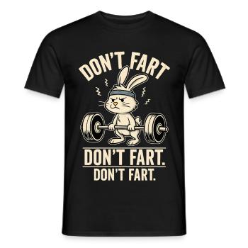Funny Gym Bunny - Ne pète pas - T-shirt homme - noir - Devant - AI Model Male 178 light (178cm)