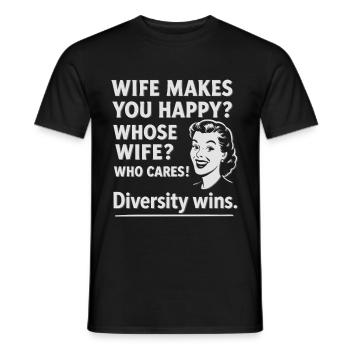 Appréciation du bonheur diverse ! - T-shirt homme - noir - Devant - AI Model Male 178 light (178cm)