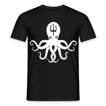 Pieuvre blanche - T-shirt homme - noir - Devant - AI Model Male 178 light (178cm)