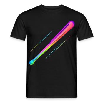 Baseball bat Steamwave - Men's T-Shirt - black - Front - AI Model Male 178 light (178cm)