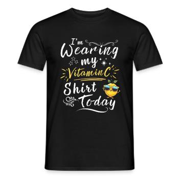 Lunettes de soleil Citron amusantes : Positivité pour la santé - T-shirt homme - noir - Devant - AI Model Male 178 light (178cm)
