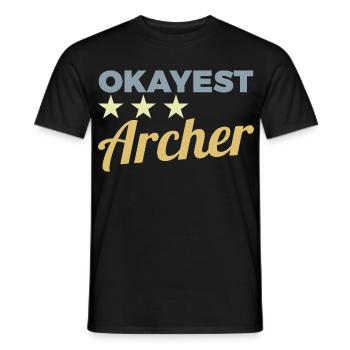 Archer moyen - T-shirt homme - noir - Devant - AI Model Male 178 light (178cm)
