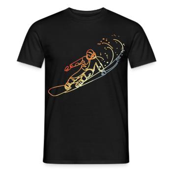 Snowboarder Vintage Look - Männer T-Shirt - Schwarz - Vorne - AI Model Male 178 light (178cm)