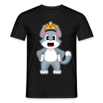 Cat Crown - Men's T-Shirt - black - Front - AI Model Male 178 light (178cm)
