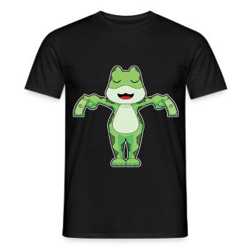 Frog Banknote - Men's T-Shirt - black - Front - AI Model Male 178 light (178cm)