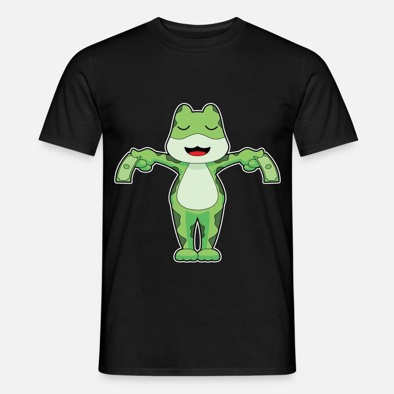 Frosch Banknote - Männer T-Shirt - Schwarz