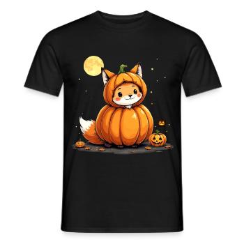 Pumpkin Fox Haunt youpi ! - T-shirt homme - noir - Devant - AI Model Male 178 light (178cm)