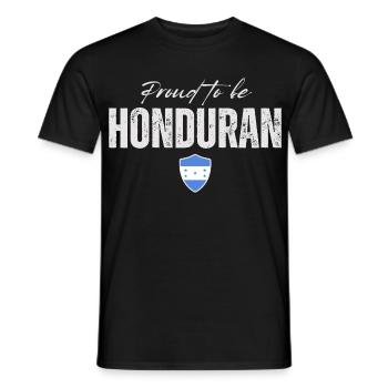 Hondurienne fière, fabriquée au Honduras - T-shirt homme - noir - Devant - AI Model Male 178 light (178cm)