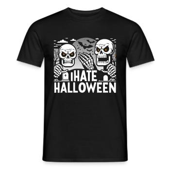 Conception de squelette d’Halloween gothique foncé - T-shirt homme - noir - Devant - AI Model Male 178 light (178cm)
