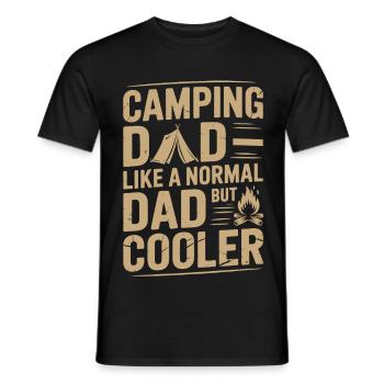 Camping Dad Like a Normal but Cooler - Men's T-Shirt - black - Front - AI Model Male 178 light (178cm)