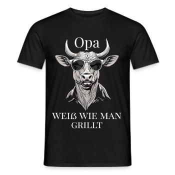 Papi sait faire des grillades – culte pour le gril - T-shirt homme - noir - Devant - AI Model Male 178 light (178cm)