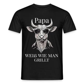 Papa sait faire des grillades – le culte du BBQ ! - T-shirt homme - noir - Devant - AI Model Male 178 light (178cm)