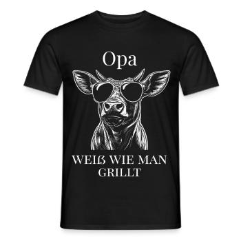 Papi sait faire des grillades – culte pour le gril - T-shirt homme - noir - Devant - AI Model Male 178 light (178cm)